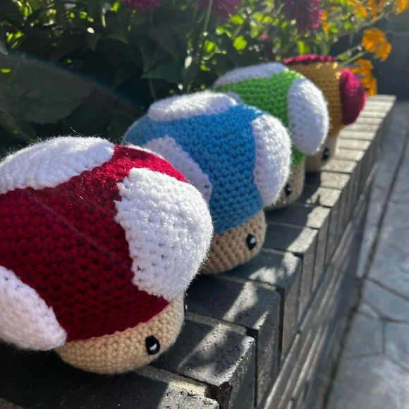 Bestseller Hand Crocheted Super Mario Mushrooms! RESTOCKED - Picture 5 of 14
